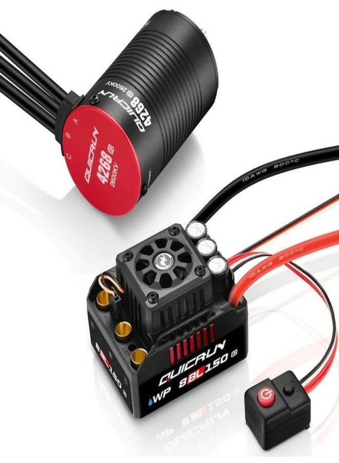 مجموعة Hobbywing QUICRUN 8BL150 G2 + QUICRUN 4268SL 2600KV Black G2